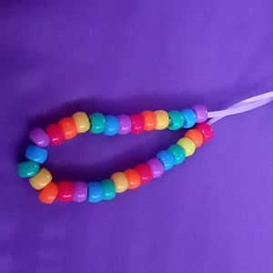 Homemade beaded bracelet (rainbow)